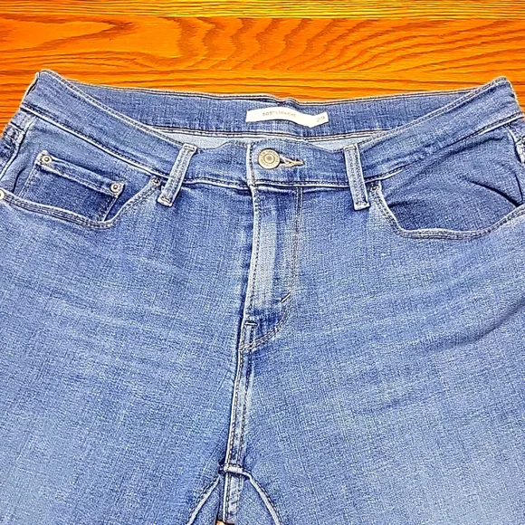 Levi's 505 Straight Womens Blue Denim Jeans - Picture 3 of 6
